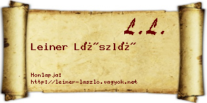 Leiner László névjegykártya